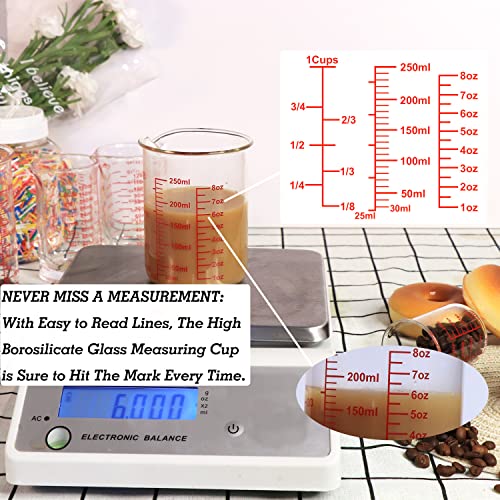 High Borosilicate Glass Measuring Cup Set (250ml/500ml/1000ml Measuring Cup Set)