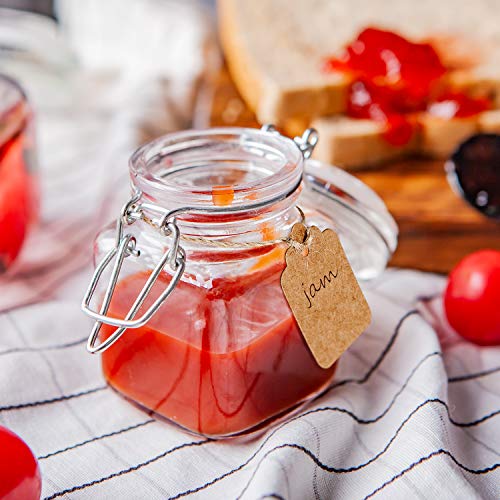 Spice Jars 30 Pack 4oz Square Glass Jars (4oz-30pack)