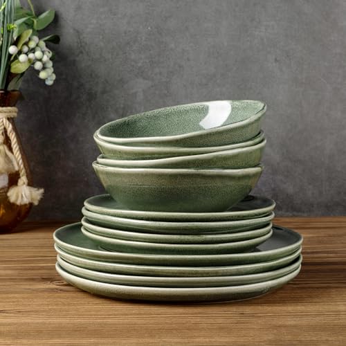 Ceramic Dinnerware Sets for 6 (Jade Green / Service for 6)