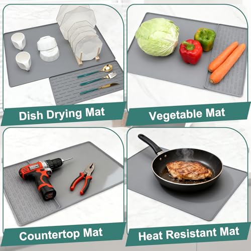 Silicone Coffee Mat 24 x 16 in Combination (Gray / 24" x 16")