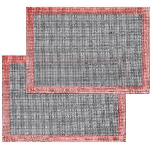 Silicone Baking Mat with Microperforated (Black Background with Red Trim / (11.6'' x 16.5'') Half Sheet)