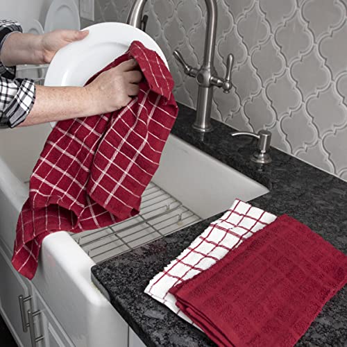 Premium 3 Pack Kitchen Towel & 6 (Paprika Red / 9-Pack Bundle)