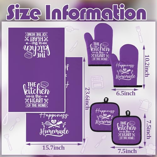 6 Pcs Kitchen Decor Accessories Set (Purple / Kitchen)