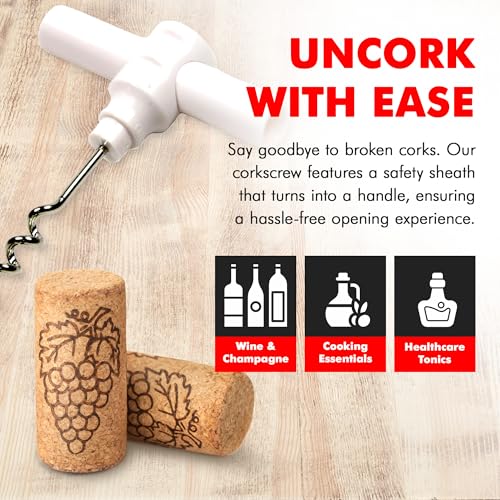 Select Travel Corkscrew (White / 4 inches in length)