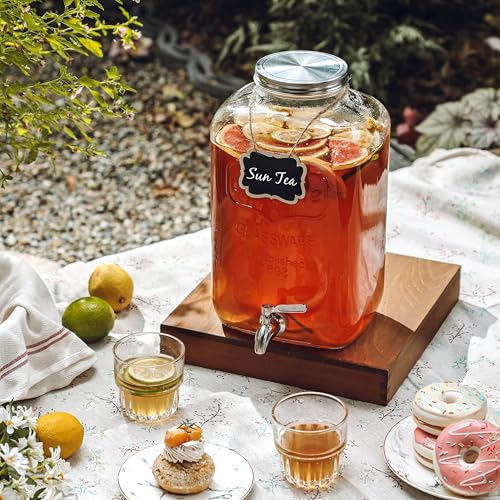2 Gallon Glass Drink Dispenser (2 Gallon No Stand)