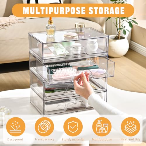 5 Pack Makeup Organizer Stackable