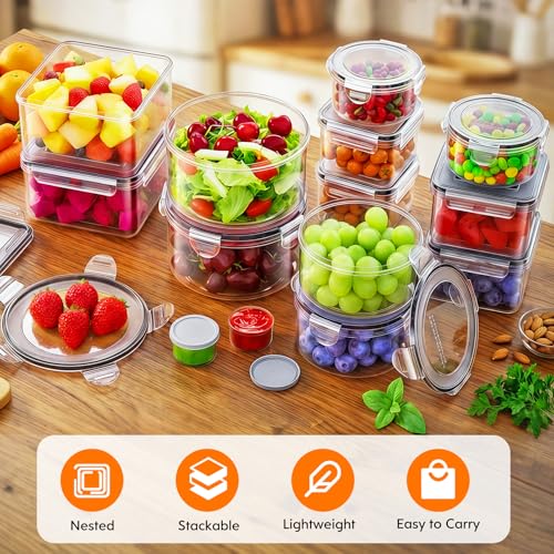 50 PCS Food Storage Containers with Lids BPA (25 Pack)
