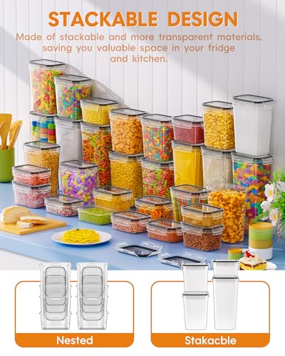 30 PCS Airtight Food Storage Containers with Lids (30 Piece)