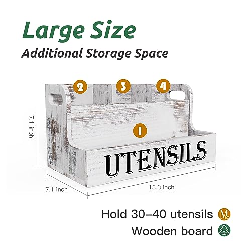Extra Large Kitchen Utensils Holder (White)