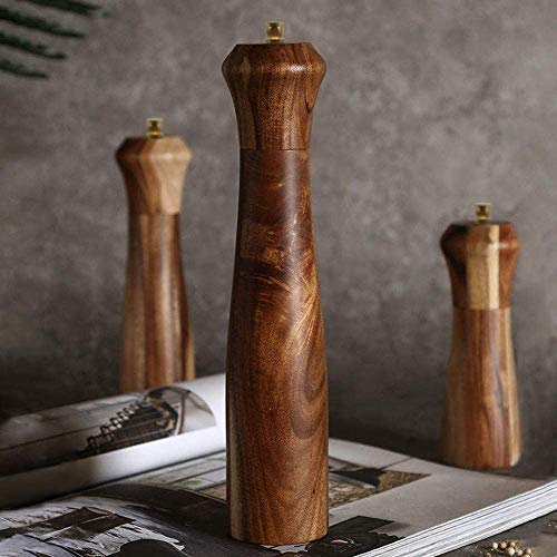 Wooden Salt and Pepper Grinder Set (Acacia Wood 10" 2PCS)