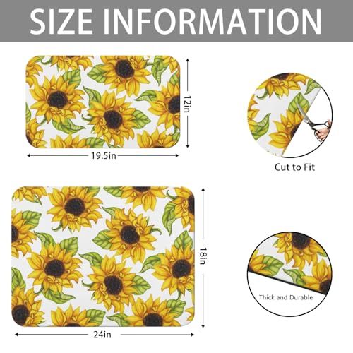 Dish Drying Mat 2 (Sunflower-3 / 2-Pack)