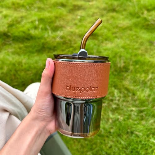 13oz 400ml Tumbler Water Glass (Amber with sleeve)