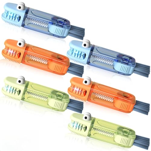 3 in 1 Cup Lid Cleaning Brush Set 6 Pcs (Blue Green Orange(6 Pcs))