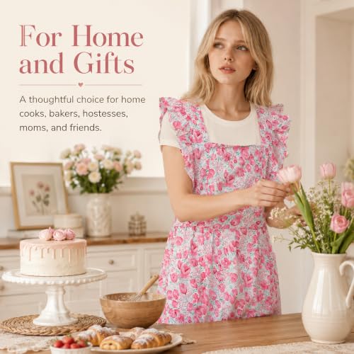 Cute Apron Cooking Baking (Pink)