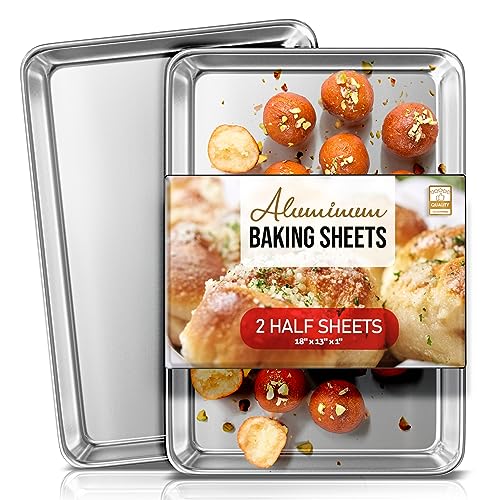 Aluminum Baking Sheet Set (2 Pack / Half Sheet Pan/18"x13")