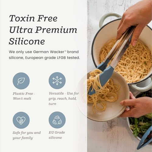 Starpack Get a Grip Silicone Kitchen Tongs (12" Single / Light Blue)