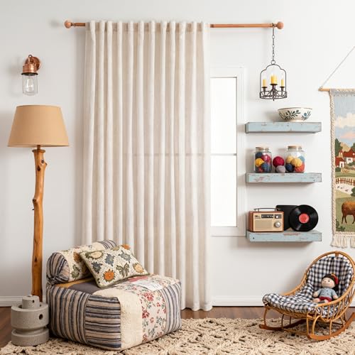 Natural Linen Curtains for Bedroom Living Room (100"W x 84"L (Pack of 1) / Natural Linen)