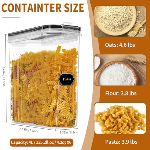 Cereal Containers Storage Set (6 Pack)