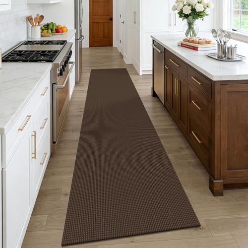 Cotton Runners Rugs for Hallway 2.5'x10' (Brown/Dark Brown / 2'8" x 10' (Runner))