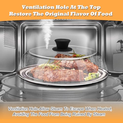 10in Glass Microwave Cover for Food