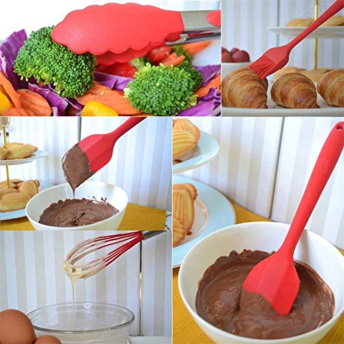 EastDeals Silicone Kitchen Utensils Set (Red)