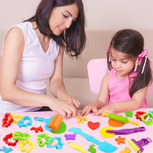 36 Piece Dough Tool Set for Kids Ages 3 (36pcs)