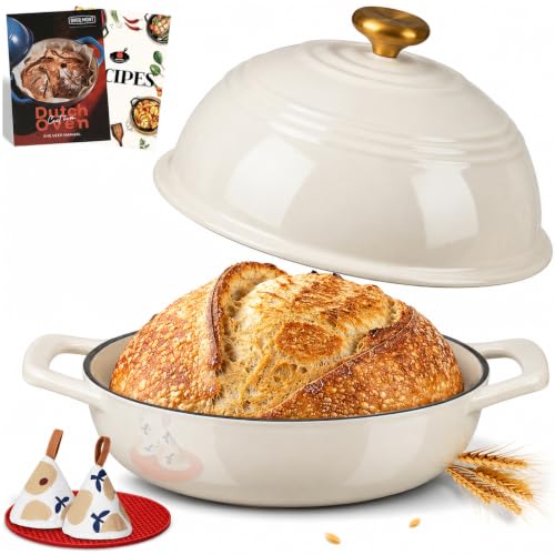 Enameled Cast Iron Dutch Oven (Cream White / 6 Quart)