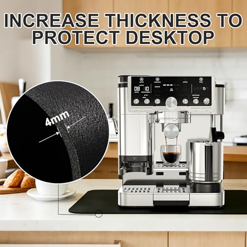 Espresso Coffee Mat for Ninja Luxe Cafe Accessories Breville Espresso Machine Accessories (12''x19'' black)