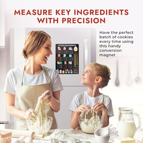 Kitchen Conversion Chart Magnet (Vertical Black)
