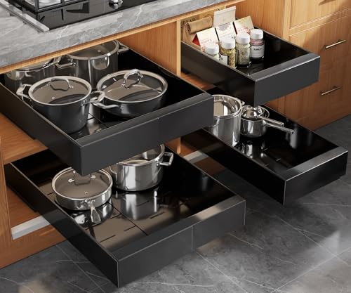 4 Pack Expandable (Black / 21"D x 9"-14"W(4Pack))