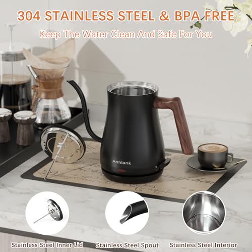 Gooseneck Electric Kettle with Thermometer