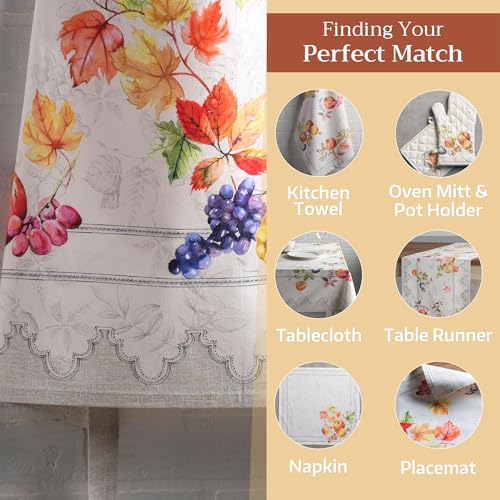 Aprons for women with Pocket 100% Cotton Pack of 1 (169 - Fruit D'hiver)