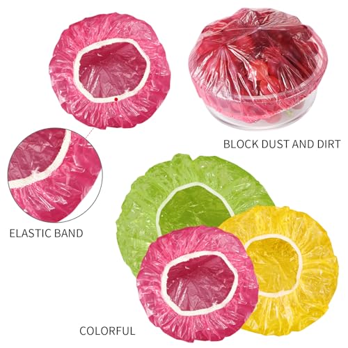 240 Pcs Reusable Elastic Food Bowl Storage Covers Plastic Food Covers