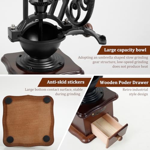 Manual Coffee Grinder with Catcher Drawer
