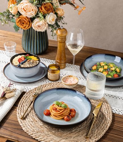 Ceramic Dinnerware Sets for 4 (Modern-Gray White / Service for 4 (16pcs P))