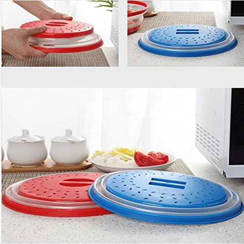 Collapsible Microwave Splatter Cover (10.5 IN,Dark pink)