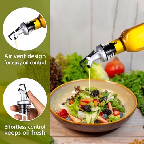 8 oz Glass Olive Oil Dispenser Bottles with Pourers