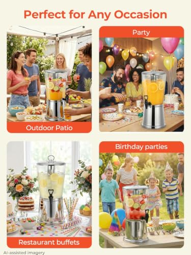 Beverage Dispenser With Stand 2 Gallon