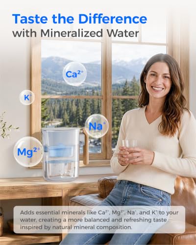 PT-04C-A Alkaline Water Filter Pitcher, 10-Cup Capacity, Clear (Alkaline Pitcher / Clear)
