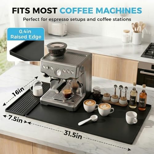 Coffee Bar Mat Set (Black)