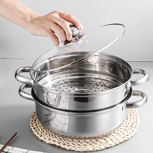 Steamer Pot for Cooking 11 inch Steamer Pot (Steamer Pot 11" 3Tier)