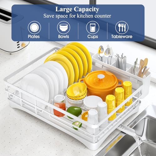 Dish Drying Rack for Kitchen Counter (White / Countertop)