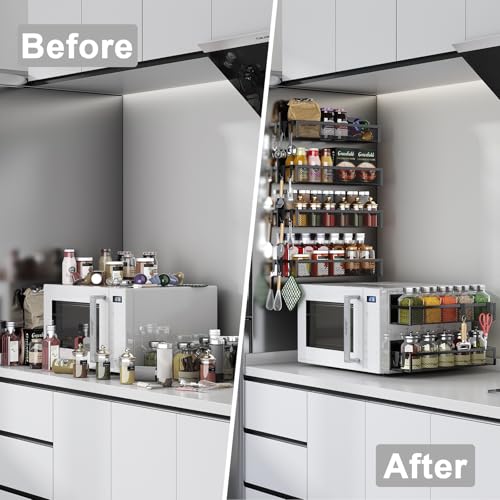 Magnetic Spice Rack for Refrigerator (6 Pack)