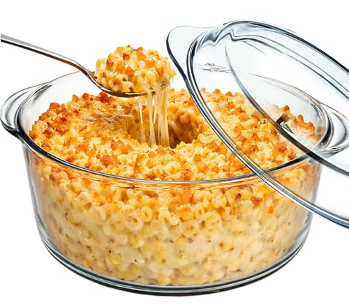 3.3 Quart Glass Casserole Dish with Lid (3.3 Qt)