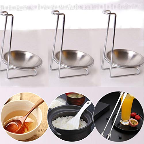 304 Stainless Steel Single Ladle Holder with 4.3 inch bowl (Silver Single)