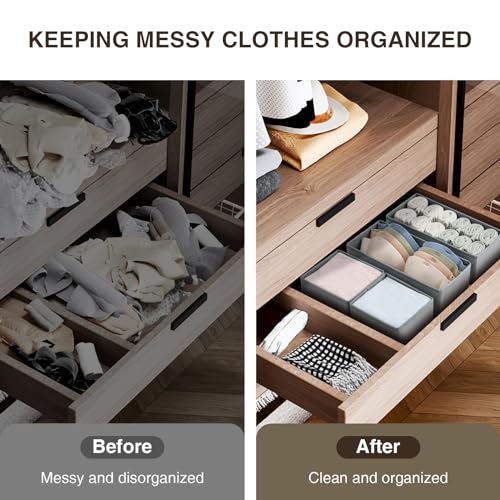 Drawer Organizers Clothes (Gray / 4 Pack)