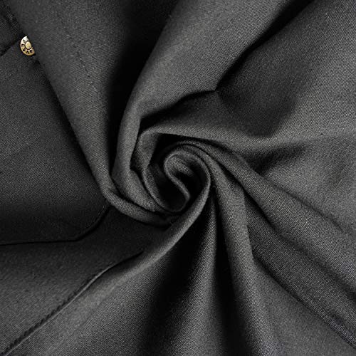Cotton Art & Kitchen Apron for Painting Pottery Cooking (Black)