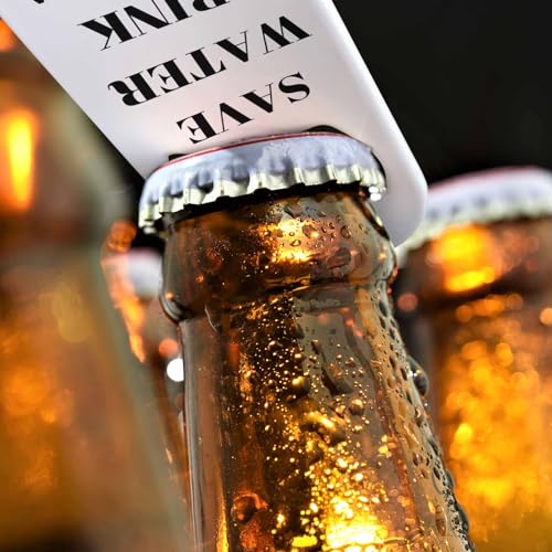 Funny Joke Stainless Steel Bottle Opener Save Water Drink Tequila Flat Beer Bottle Opener Keychain for Home Kitchen Bar Restaurant Party Birthday Gift (Funny Joke)