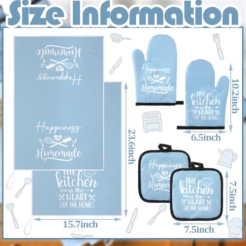 6 Pcs Kitchen Decor Accessories Set (Light Blue / Kitchen)