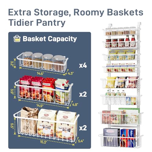 Over The Door Pantry Organizer (White)